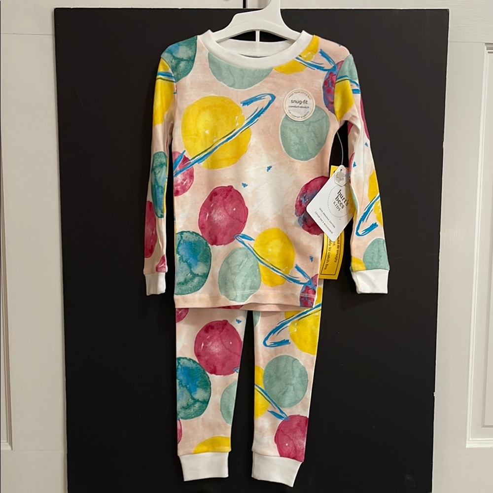 Burt's Bees Kids Organic Cotton Snug Fit Yellow and Red Pajama set
